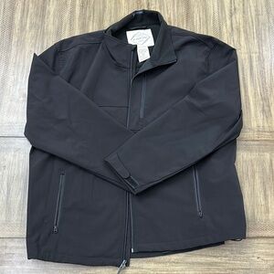 St. John's Bay Black Lightweight Jacket with Standing Collar